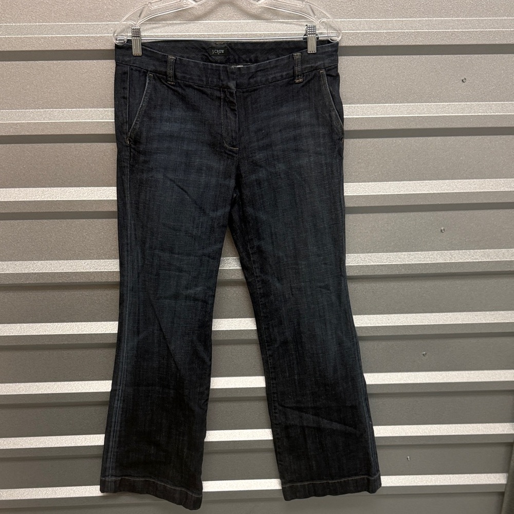 J. Crew Women's Vintage Low Rise Dark‎ Blue Boot Cut Jeans Retro Western Size 31
